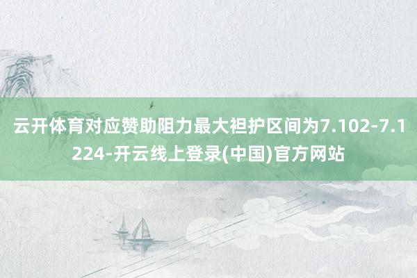 云开体育对应赞助阻力最大袒护区间为7.102-7.1224-开云线上登录(中国)官方网站